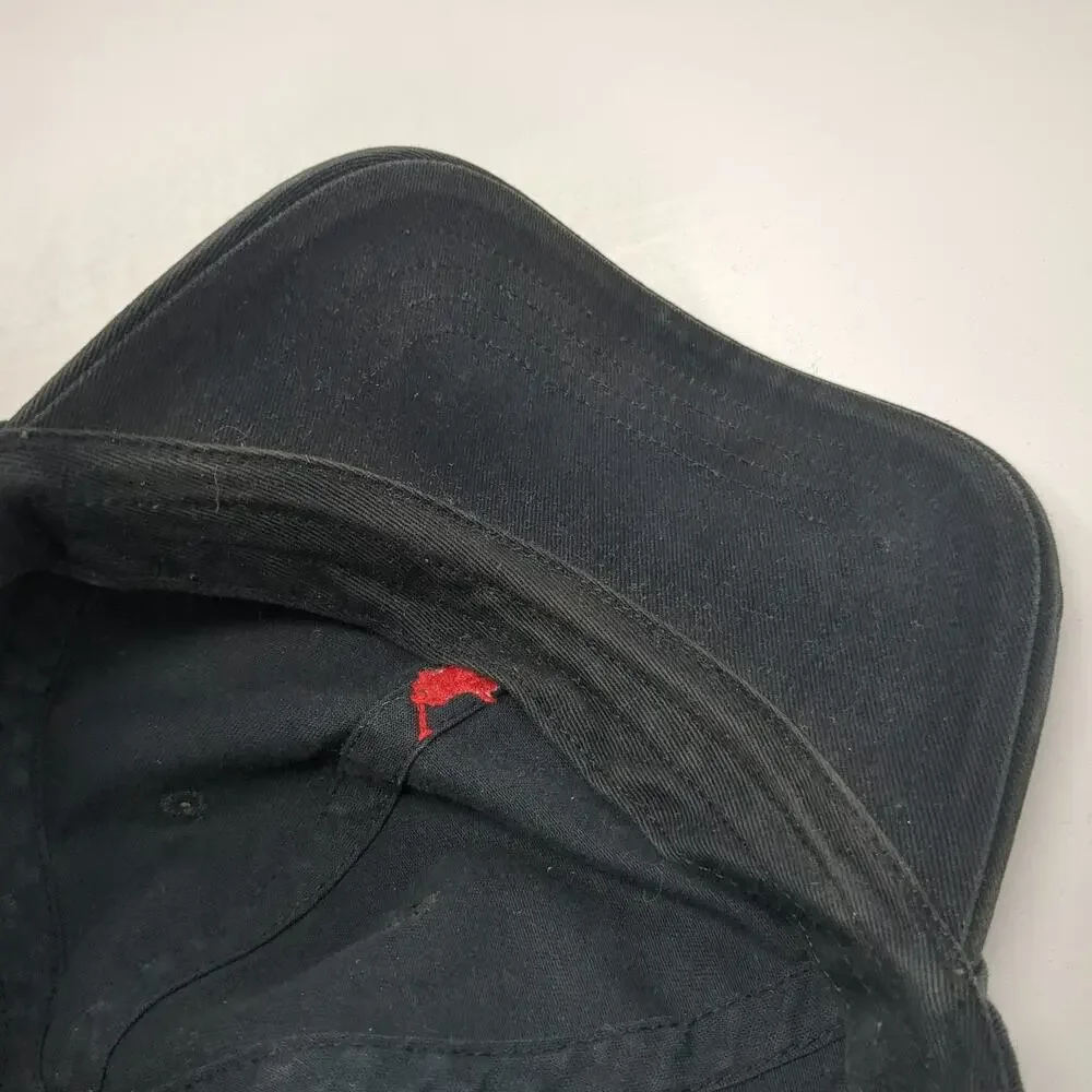 Polo Ralph Lauren Baseball Cap Black One Size Red Pony Logo Adjustable Strap Hat